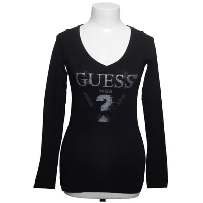 Langærmet t-shirt (Sort) fra Guess Bomuld, Elastan