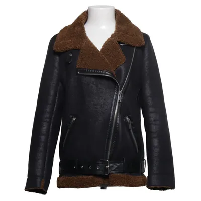 Shearlingjacka (Svart, Brun) från Zara Woman Outerwear Polyester, Polyuretan