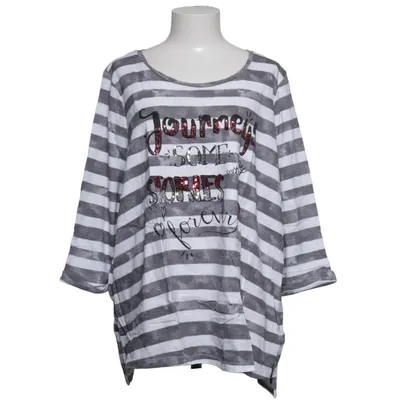 Long sleeve T-shirt (Gray, White) from Gina Benotti Cotton
