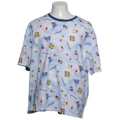 T-shirt (Blauw, Meerkleurig) van Lidl Organisch katoen