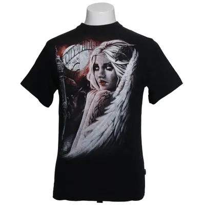 T-shirt (Zwart) van Spiral Katoen