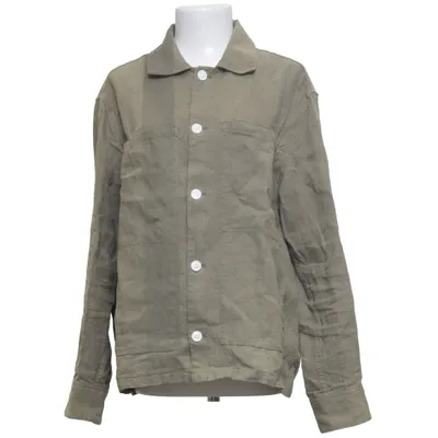 Overshirt (Beige, Green) from Weekday Linen