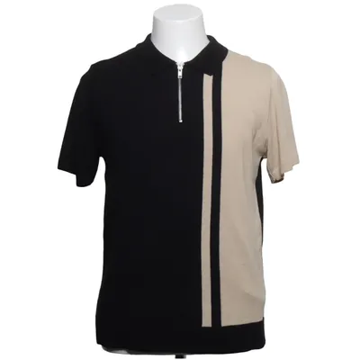 Pikétröja (Svart, Beige) från Boohoo Man Akryl