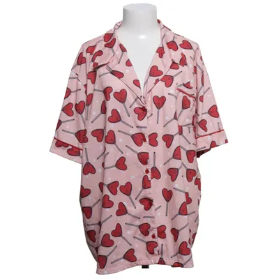 Pyjama shirt (Roze, Rood, Wit) van Boohoo Elastaan, Polyester