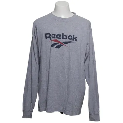 T-shirt à manches longues (Gris) de Reebok Coton, Polyester