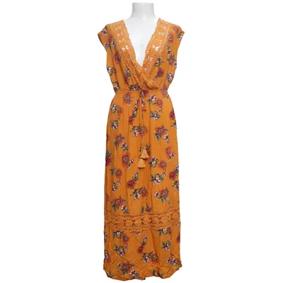 Maxi dress (Orange, Multicolored) from Chaleur Viscose