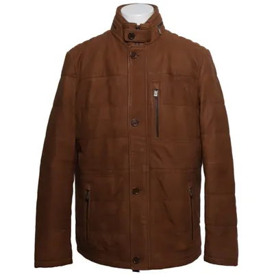 Läderjacka (Brun) från Wellington of bilmore Skinn, Nylon, Polyester, Ull