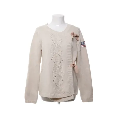 Wrap cardigan (White) from Bondelid Acrylic, Cotton