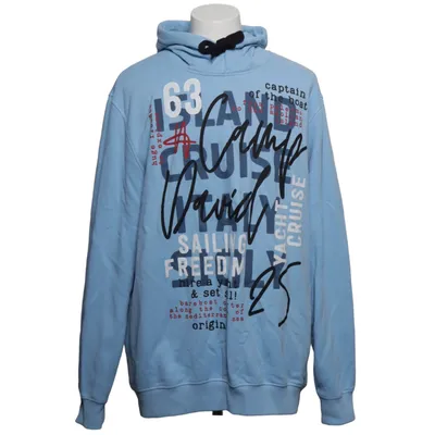 Hættetrøje (Voyage Blue) fra Camp David Bomuld, Polyester
