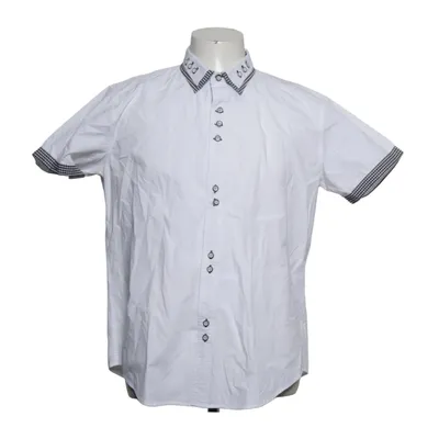 Short sleeve shirt (White, Black) from Coofandy Cotton, Polyester