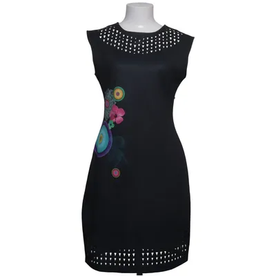 Klänning (Svart, Flerfärgad) från Desigual Elastan, Polyester