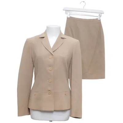 Jakkesæt med nederdel (Beige) fra Laura Ashley Polyamid, Viscose, Uld