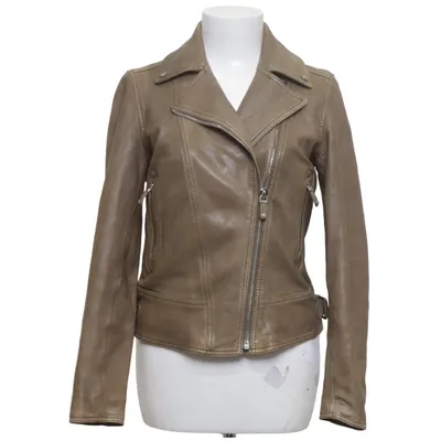 Bikerjacka (Beige) från Massimo Dutti Skinn, Polyester