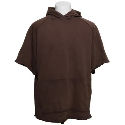 Short sleeve hoodie (Brown) from Redefined Rebel Cotton