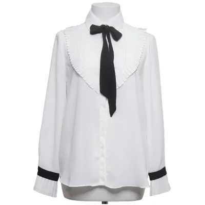 Knytblus (Vit, Svart) från Zara Basic Polyester