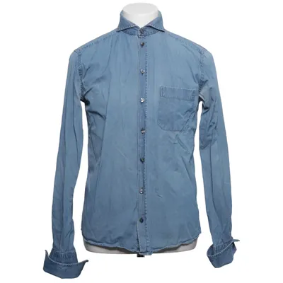 Denim blouse (Blauw) van Eton Katoen