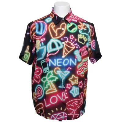Chemise à manches courtes (Noir, Multicolore) Polyester