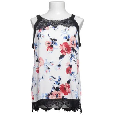 Pajama top (White, Multicolored) from White House Black Market Elastane, Polyester