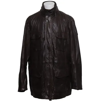 Leren jack (Bruin) van Trapper Katoen, Leer, Polyester