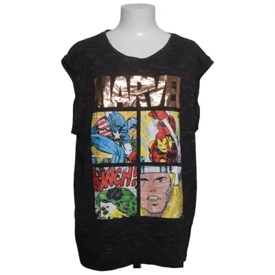T-shirt (Sort, Flerfarvet) fra Marvel Polyester, Viscose