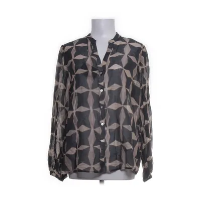Bluse (Sort, Beige, Flerfarvet) fra Massimo Dutti Silke