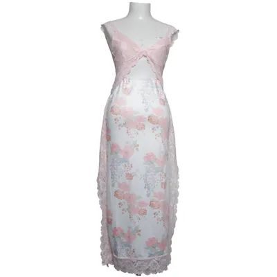 Maxi jurk (Roze, Wit, Meerkleurig) Polyester
