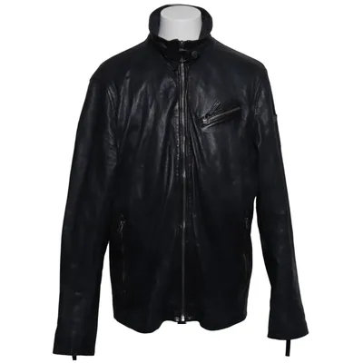 Leather jacket (Gray) from Gipsy Cotton, Leather, Polyester