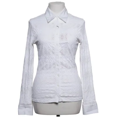 Blouse (White) from Rayure Cotton, Elastane, Polyamide