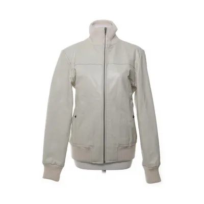 Læderjakke (Hvid) fra VILA Clothes Polyester, Læder
