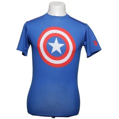 T-shirt (Blå, Röd, Vit) från Under Armour x Marvel Polyester