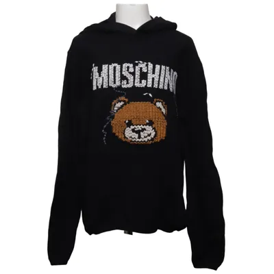 Hoodie (Black) from Moschino Teen Acrylic, Cotton, Wool