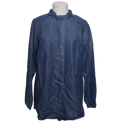 Pussy bow blouse (Blue) from NH Lyocell