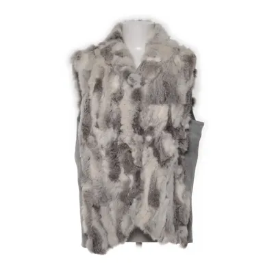 Pälsväst (Grå, Vit, Svart) från Plus Polyester, Kaninpäls, Mocka