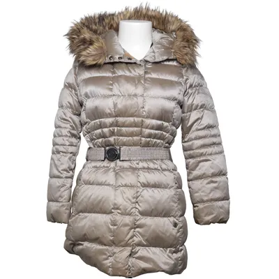 Daunenmantel (Beige) von Poivre Blanc Daune, Feder, Polyamid, Polyester