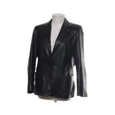 Leather blazer (Black) from Giorgio Mobiani Polyester