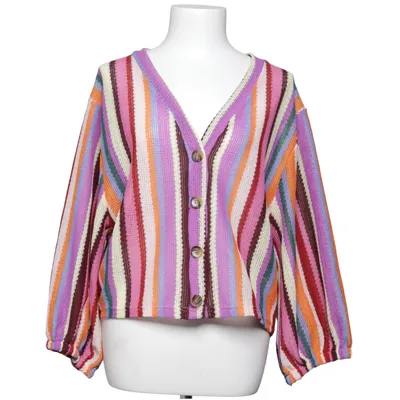Strickjacke (Lila, Mehrfarbig) von Scarlet Roos Elasthan, Polyester