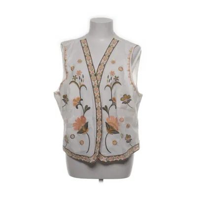 Vest (White, Multicolored) from Rainbow Cotton, Linen