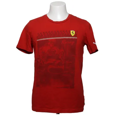T-shirt (Rood) van Puma x Ferrari Katoen