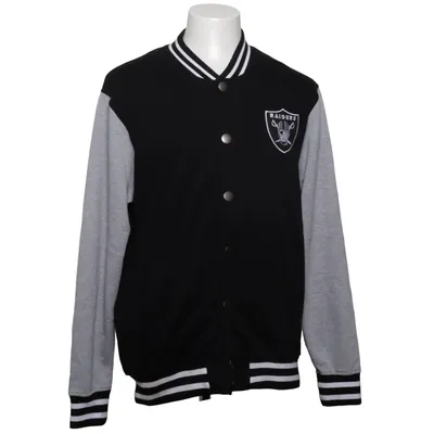 Varsity jacket (Black, Gray) from NFL Team Apparel Cotton, Polyester