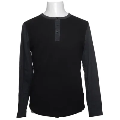 Henley shirt (Zwart, Grijs) van Old Navy Katoen, Polyester