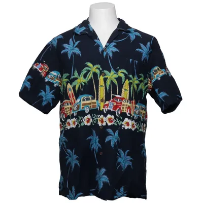 Kortärmad skjorta (Classic Hawaiian) från Steve & Barrys Bomull