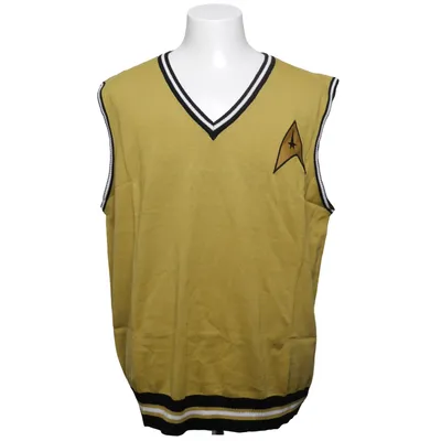 Pull sans manches (Jaune, Noir, Blanc) de Star Trek Acrylique, Coton