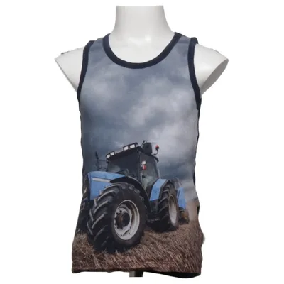 Tanktop  (Blå, Brun, Grå) fra Minymo Elastan, Økologisk bomuld
