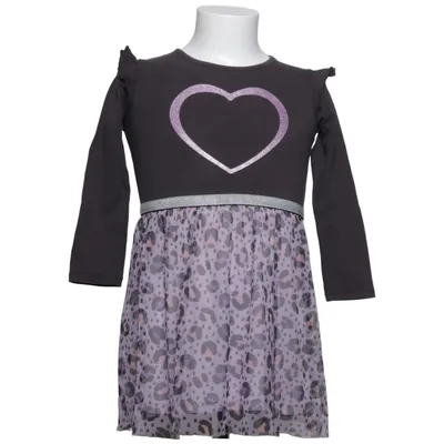 Dress (Purple, Gray) from Lindex Kids Cotton, Elastane, Polyester