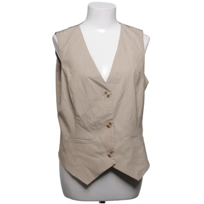 Gilet de costume (Beige, Blanc) de Pulz Jeans Élasthane, Polyester, Viscose