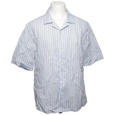 Chemise à manches courtes (Bleu, Blanc) de H&M Coton