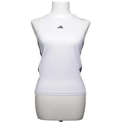 Débardeur de sport (Blanc, Noir) de Adidas Élasthane, Polyester