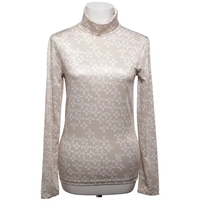 Pul à col roulé (Beige, Blanc) de Aéryne x Gina Tricot Élasthane, Polyester