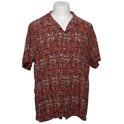 Short sleeve shirt (Orange, Blue, White) from Dunnes Viscose