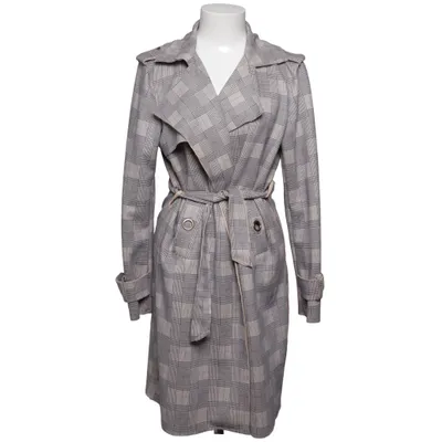 Trench coat (Gray, Beige) from Voyelles Cotton, Elastane